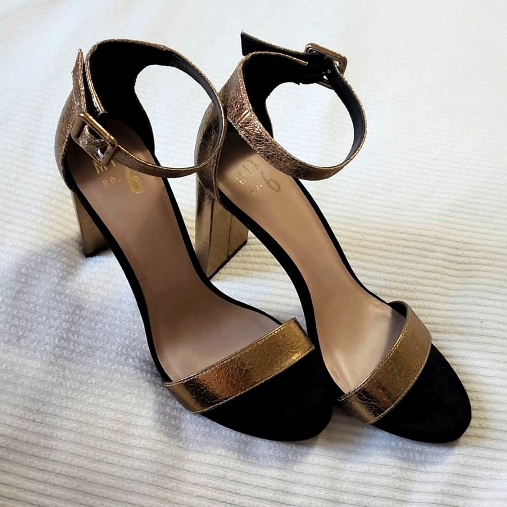 Gold Chunky Heels
